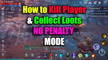 MIR4 How to Kill Player & Collect Loots NO Penalty Mode
