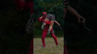 Deadpool Lift &amp; Carry Sheena Bathory #liftandcarry #deadpool #cosplay #funny #deadpoolcosplay #fun