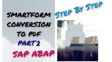 SAP ABAP SMARTFORMS CONVERTING TO PDF..PART 2