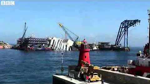 BBC News   Salvage team refloats Costa Concordia