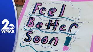 Students write get-well cards for Baltimore truck driver after jet clips vehicle