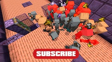 Minecraft 15 Piglin Brute Vs 20 Vindicator