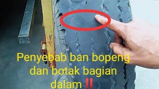 Penyebab ban botak bagian dalam & bergelombang‼️