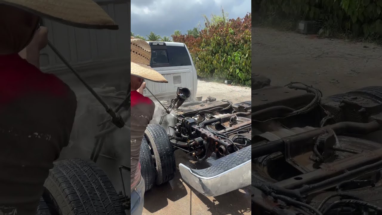 We Started Pressure Cleaning The Chassis To Get It Prepped For Paint Ram2500 Ram3500 Cummins