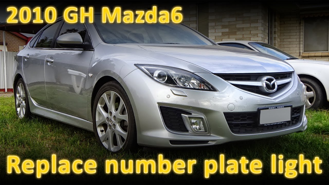 mazda 6 number plate light