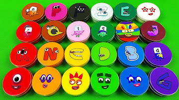 Looking Numberblocks, Alphablocks, Alphabet Lore With All SLIME Shapes Mix…Coloring! ASMR