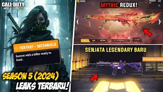 Season 5 (2024) mythic redux! + Redeem kode terbaru + senjata legendary baru codm S5