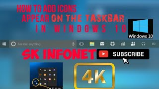 HOW TO ADD ICONS  || APPEAR ON THE TASKBAR || INSIDE THE NOTIFICATION AREA|| IN WINDOWS -10 screenshot 5