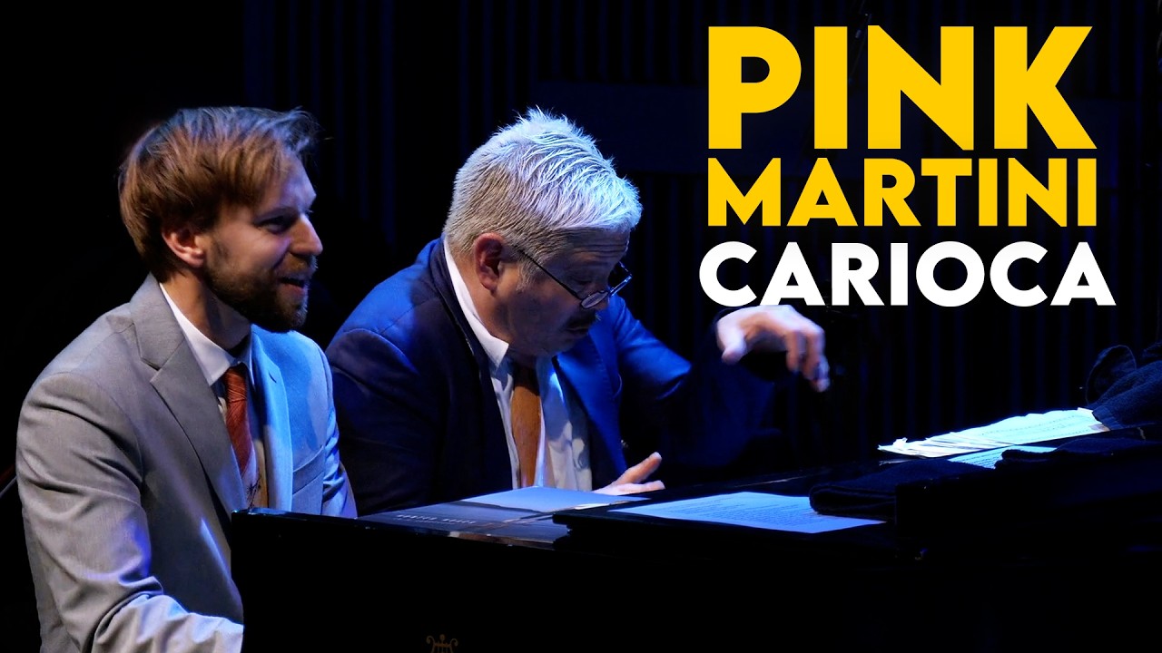 Pink Martini is on tour! Tickets are on sale now at:
http://pinkmartini.com/shows/

Filmed live during the Pink Martini concert residency at SFJAZZ, on December 1, 2023, Pink Martini bandleader Thomas Lauderdale and pianist Hunter Noack, founder of the celebrated concert series "In a Landscape" are featured in a piano duo arrangement of the 1933 song "Carioca," by Vincent Youmans. The song originally appeared in the film "Flying Down to Rio" where it was danced to by Ginger Rogers and Fred Astaire. Hunter Noack's acclaimed concert series "In a Landscape" (https://www.inalandscape.org/) features live classical performances by Noack on a 9' Steinway in beautiful and extreme wilderness areas, with audience members listening on wireless headphones as they wander in areas of natural beauty. 



#pinkmartini  #carioca  #pinkmartinilive  #thomaslauderdale #inalandscape #hunternoack