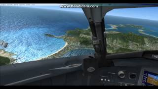 FSX TAPA TNCM Final Approach Bombardier CRj700 screenshot 1