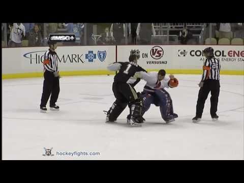 Rick DiPietro vs Brent Johnson from the New York Islanders at Pittsburgh Penguins game on Feb 2, 2011. via www.hockeyfights.com