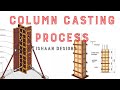 Column casting on site  column casting process  structure column casting  ishaan designs