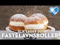 Fastelavnsboller med vaniljekrem, toppet med et fresht melisdryss | TINE Kjøkken