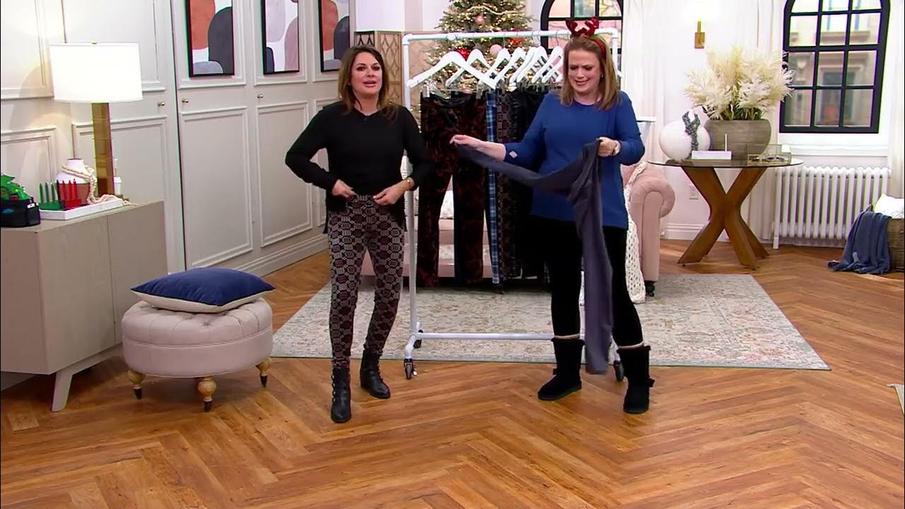 Cuddl Duds Double Plush Velour Leggings on QVC 