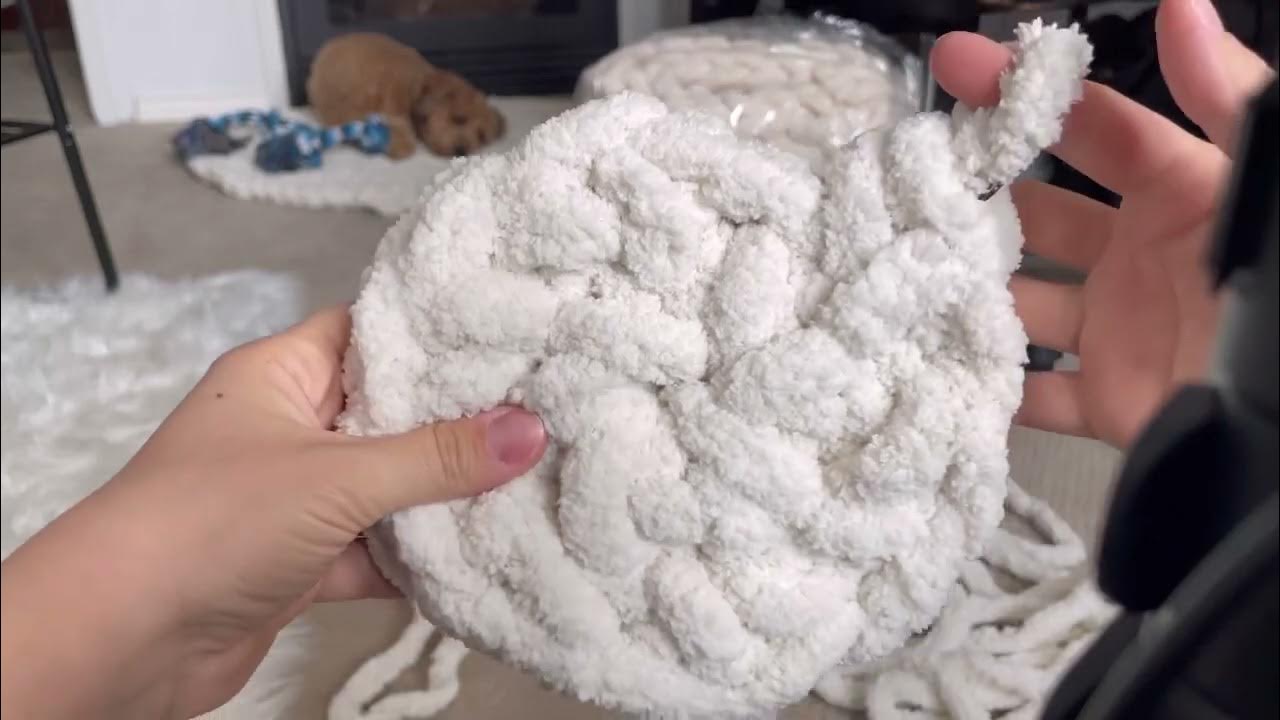 How to Hand knit a Circle Rug YouTube