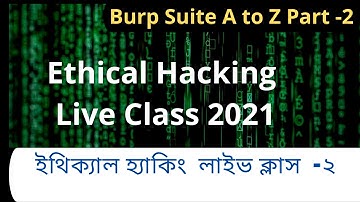 Ethical Hacking Live Class 2: Burp Suite A to Z Part 2 || Web Pentesting || Bug - Hunting