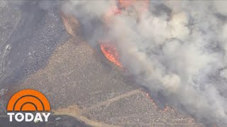 Massive California Brushfire forces 200 To Flee | TODAY