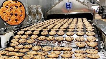 How are COOKIES made in Factories: World’s LARGEST Chocolate Chip Cookie Production!