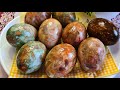 Как оригинально и быстро  покрасить яйца на Пасху. Мраморные яйца. Marble eggs for Easter.