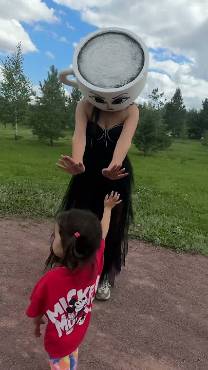 Cute baby and ballerina cappuccino