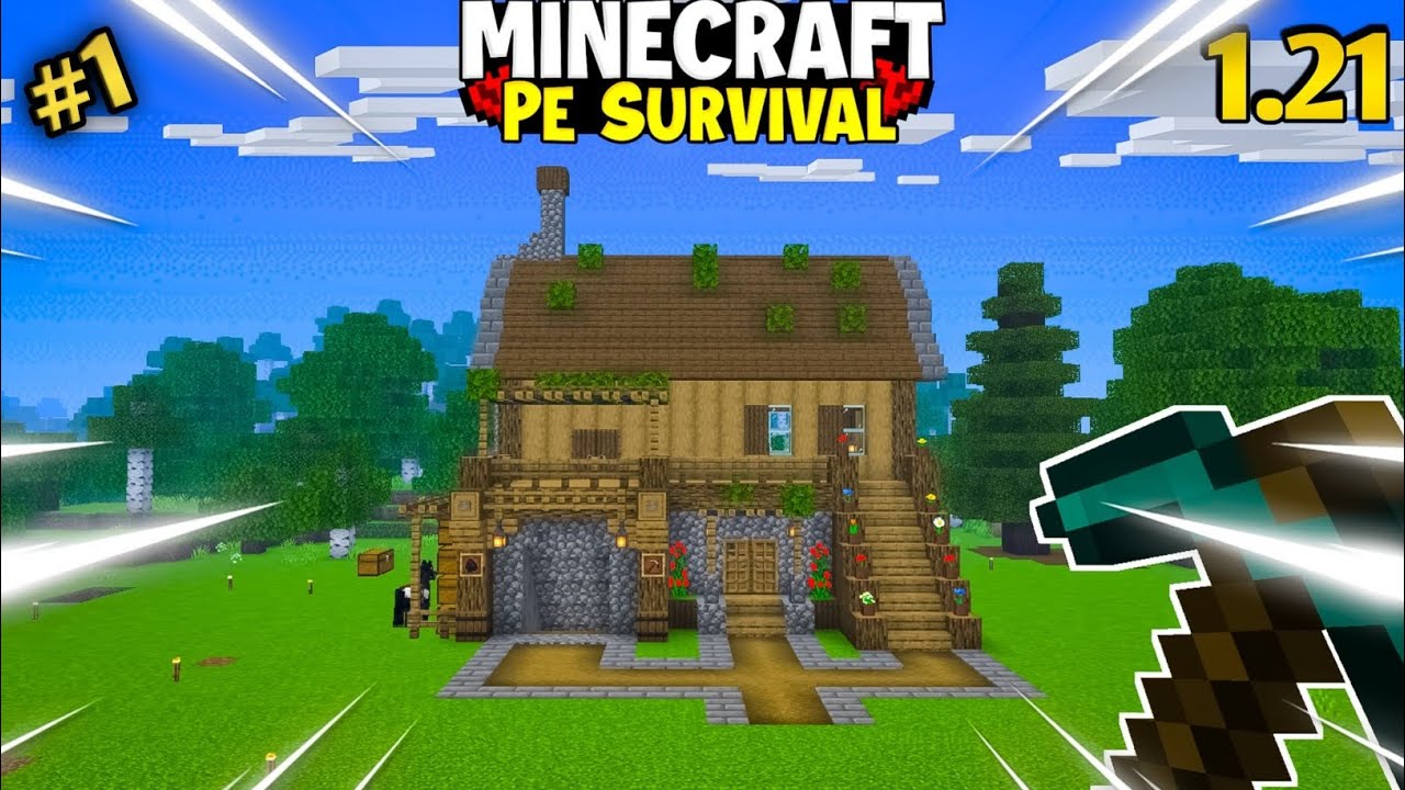 Minecraft PE Survival Series Ep 1 in Hindi 1.21🤩 | Made OP Survival ...