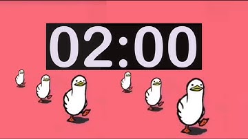 2 minutes countdown with walking duck