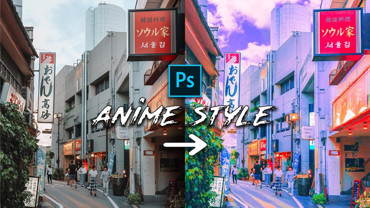 color anime characters photoshop