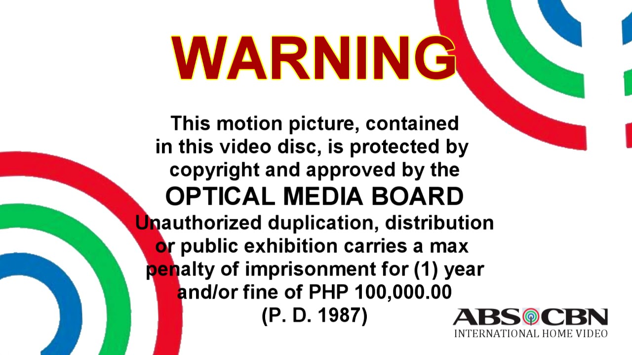 ABSCBN International Home Video Warning Screen (2021) YouTube