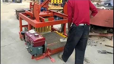 QM4-45 Mobile diesel concrete hollow block making machine,8inch,6inch,4inch  block laying machine