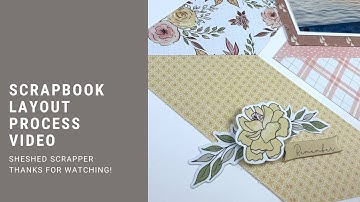 Using 6x6 Paper Pad to Create Scrapbook Layout//Wildwood Collection//Rosie