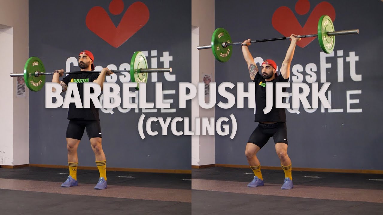 Barbell push jerk (cycling) YouTube