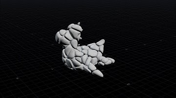 Houdini - Fill object with pebbles. Introductory short tutorial. Entry level.