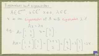 Week 10 - Eigenvalues and eigenvectors