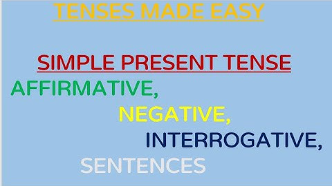 #Simple Present Tense #How to Write  Affirmative# Negative, an# Interrogative sentences