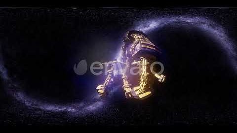 Vr 360 Futuristic Spaceship Flying in Space with Mily Way | Motion Graphics - Envato elements