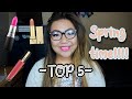 TOP 5: Spring Lipsticks 🌸 | MAC, L&#39;OREAL, WET N WILD...