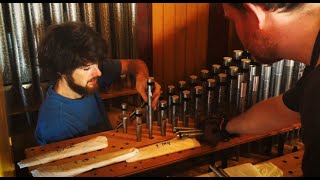 REASSEMBLY OF XAVER VARNUS' CASAVANT ORGAN IN HIS PRIVAT CONCERT HALL IN BROOKLYN (ATLANTIC CANADA)