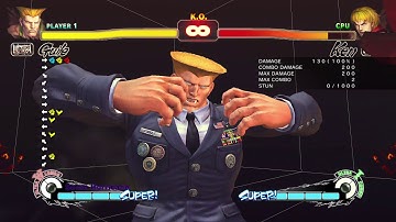 USF4 GUILE FLASH KICK INTO SONIC HURRICANE