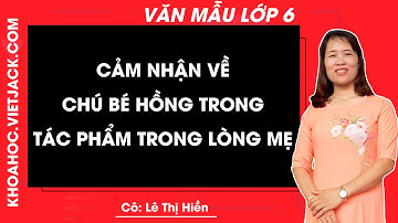 Cảm nhận về chú bé Hồng trong tác phẩm Trong lòng mẹ - Văn mẫu lớp 6 - Cô Lê Hiền