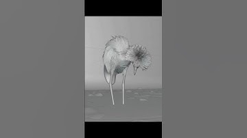 I Tried To Make Realistic Crowned Crane In Blender #blender #shorts #blenderanimation