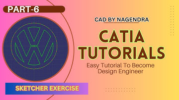 Catia V5 Sketcher Exercise Practice Part-6 #catia #catiasketcher