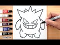 How to draw and paint GENGAR (Pokemon) using Acrylic Paint on Canvas (DIY)