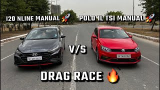 I20 nline manual vs polo 1L tsi manual || drag race 🚀 || german 😍 still over koreans🐸