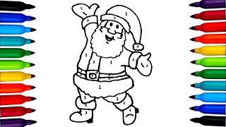 Santa Claus Drawing | Color By Number Christmas Coloring Page For kids and Toddlers