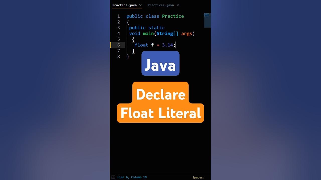 How To Declare Float Literals In Java #shorts - YouTube