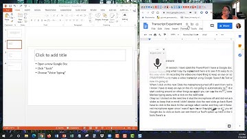 Transcription Experiment with Google Voice Typing
