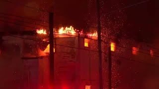 Video: Crews battle massive fire in Gastonia amid cold temps