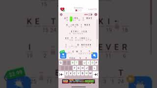 Solving level 25 on cryptogram