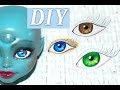 DIY как сделать ООАК Монстер Хай ООАК. Как нарисовать глаза кукле с нуля.