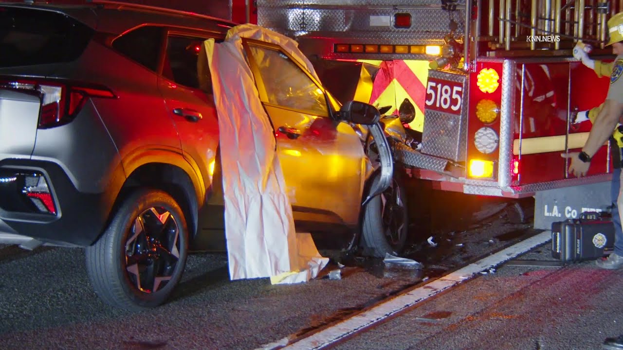 Rear-End Crash Into Fire Truck Leaves 1 Dead on 10 Freeway in Claremont ...